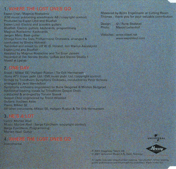 Sissel & Espen Lind : Where The Lost Ones Go (CD, Maxi)