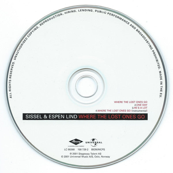 Sissel & Espen Lind : Where The Lost Ones Go (CD, Maxi)