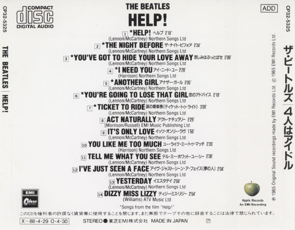 The Beatles : Help! (CD, Album, RE, RM)