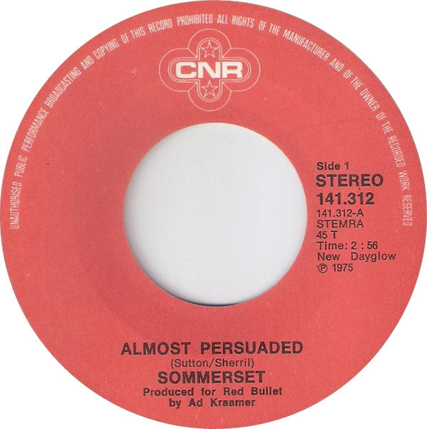 Sommerset (2) : Almost Persuaded (7", Single)