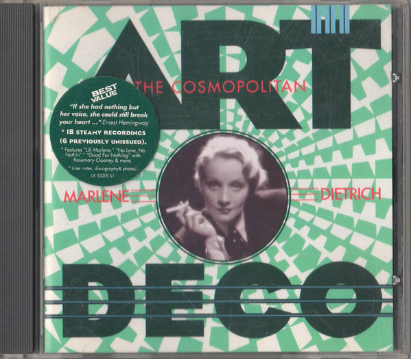 Marlene Dietrich : The Cosmopolitan Marlene Dietrich (CD, Comp, Mono, RP)