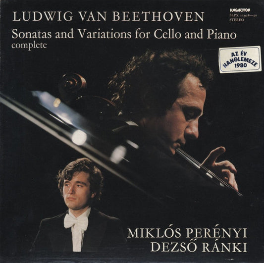Ludwig van Beethoven, Miklós Perényi, Dezső Ránki : Sonatas And Variations For Cello And Piano (Complete) (3xLP + Box)