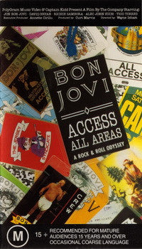 Bon Jovi : Access All Areas: A Rock & Roll Odyssey (VHS, PAL)
