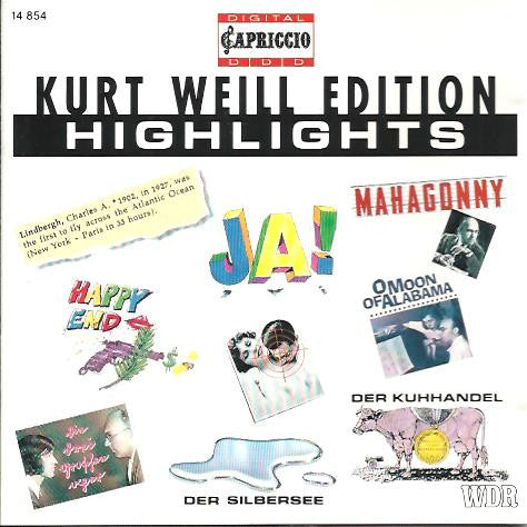 Kurt Weill : Kurt Weill Edition Highlights (CD, Comp)
