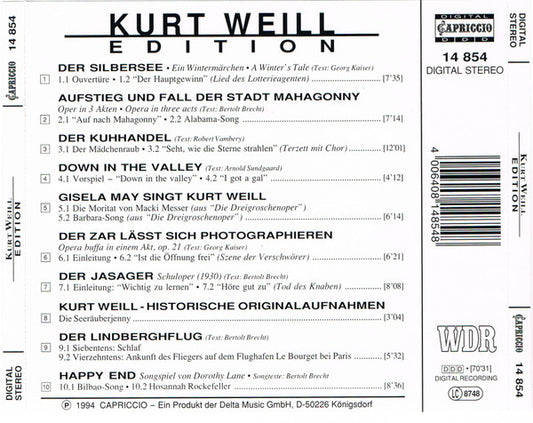 Kurt Weill : Kurt Weill Edition Highlights (CD, Comp)