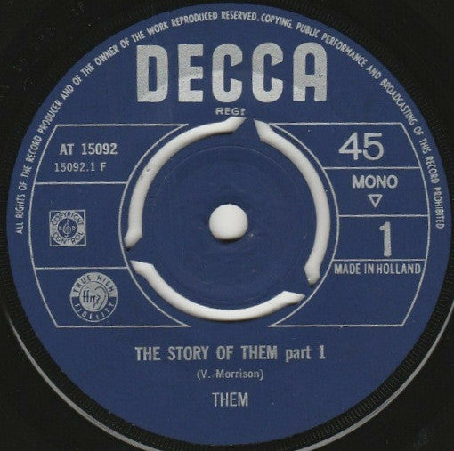 Them (3) , Featuring Van Morrison : The Story Of Them, Prts. 1/2 (7", Single, Mono)