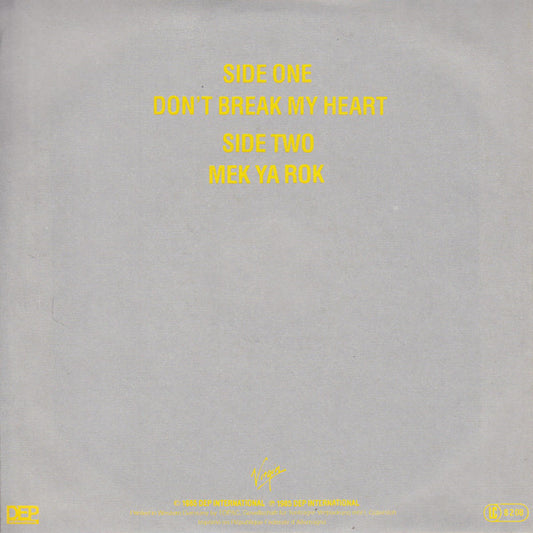 UB40 : Don't Break My Heart (7", Single)