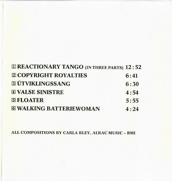 Carla Bley : Social Studies (CD, Album, RE)