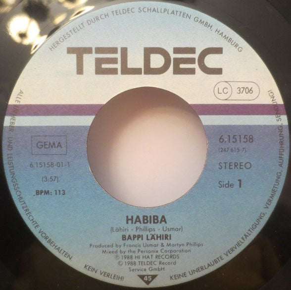 Bappi Lahiri : Habiba (7", Single)