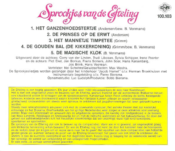 Various : Sprookjes Van De Efteling - Deel 4 (CD, Album)
