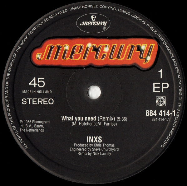 INXS : What You Need (Extended Mix) (12", EP)