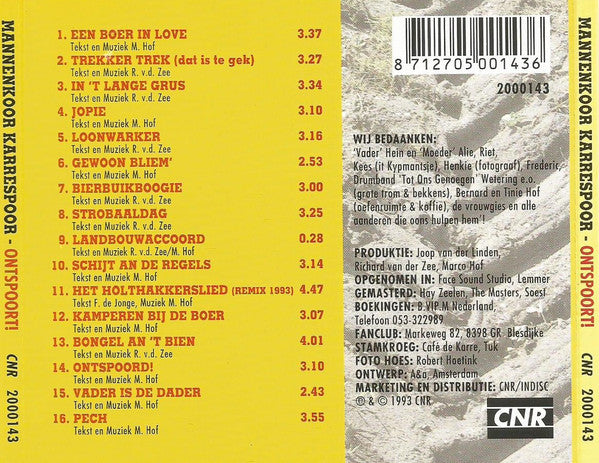 Mannenkoor Karrespoor : Ontspoort ! (CD, Album)
