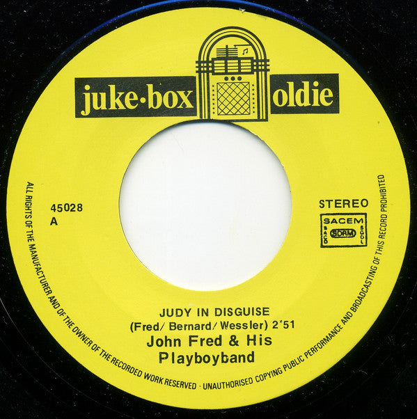 John Fred & His Playboy Band : Judy In Disguise (7", Single, RE)