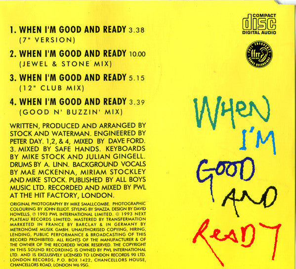 Sybil : When I'm Good And Ready (CD, Maxi)