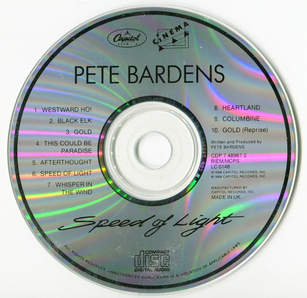 Peter Bardens : Speed Of Light (CD, Album)