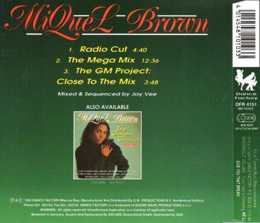 Miquel Brown : The Mega Mix (CD, Single)