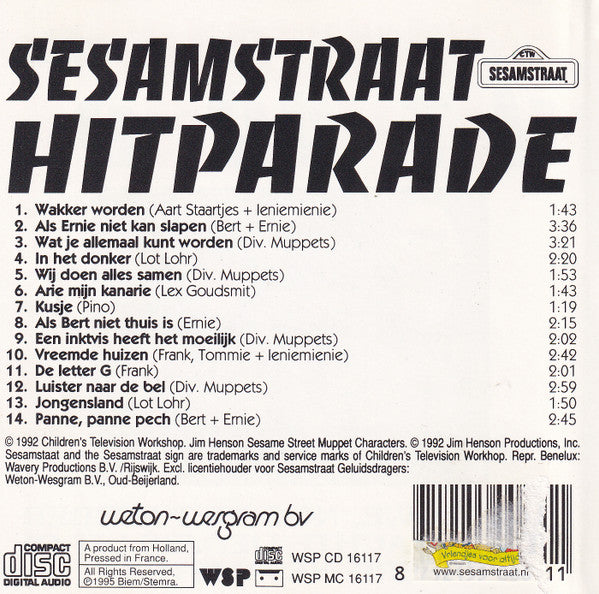 Sesamstraat : Sesamstraat Hitparade (CD, Album)