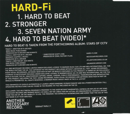 Hard-Fi : Hard To Beat (CD, Single, Enh)