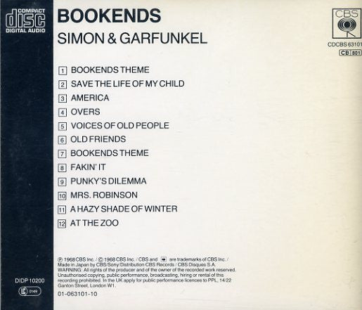 Simon & Garfunkel : Bookends (CD, Album, RE)