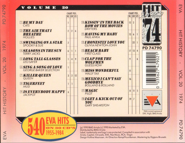 Various : Hit History '74 - Volume 20 (CD, Comp)