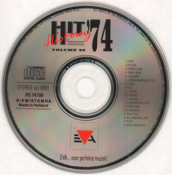 Various : Hit History '74 - Volume 20 (CD, Comp)