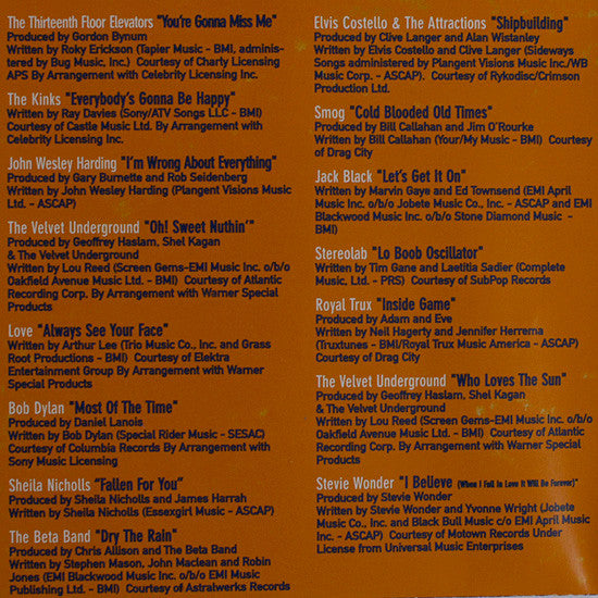 Various : High Fidelity (Original Soundtrack) (CD, Comp)