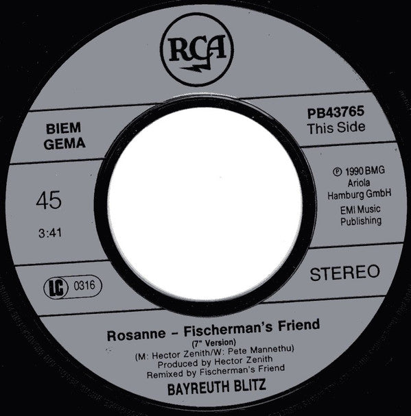 Bayreuth Blitz : Rosanne (7", Single)