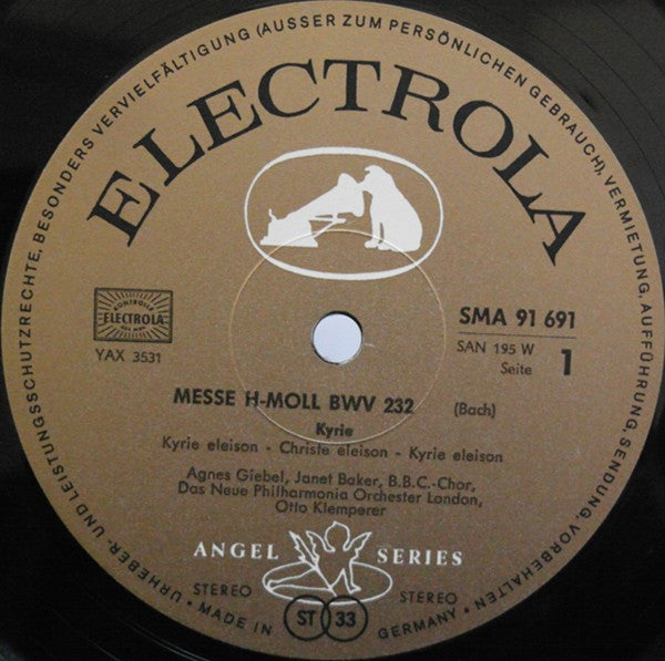 Johann Sebastian Bach, Agnes Giebel, Janet Baker, Nicolai Gedda, Hermann Prey, Franz Crass, BBC Symphony Chorus, New Philharmonia Orchestra, Otto Klemperer : H-Moll Messe BWV 232 (3xLP + Box)
