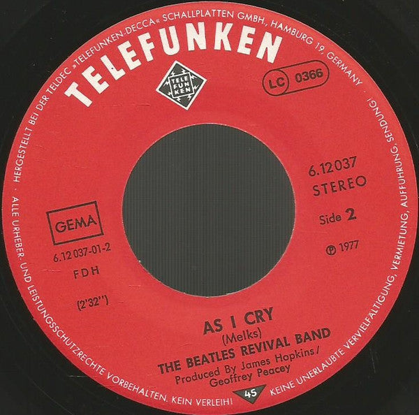 The Beatles Revival Band : The Beatles Revival Song (7", Single)