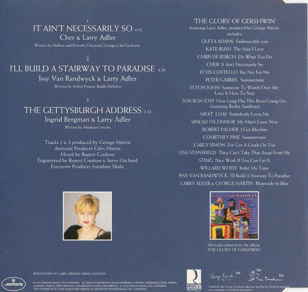 Cher & Larry Adler : It Ain't Necessarily So (CD, Maxi)