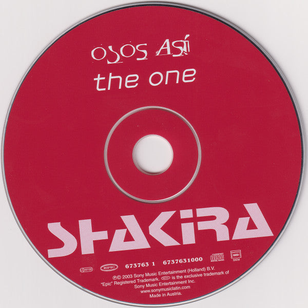 Shakira : Ojos Así / The One (CD, Single)