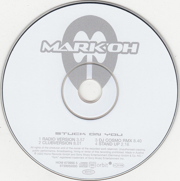 Mark 'Oh : Stuck On You (CD, Maxi)