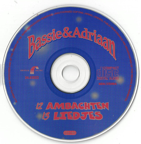 Bassie & Adriaan : 12 Ambachten 13 Liedjes (CD, Comp, RE)