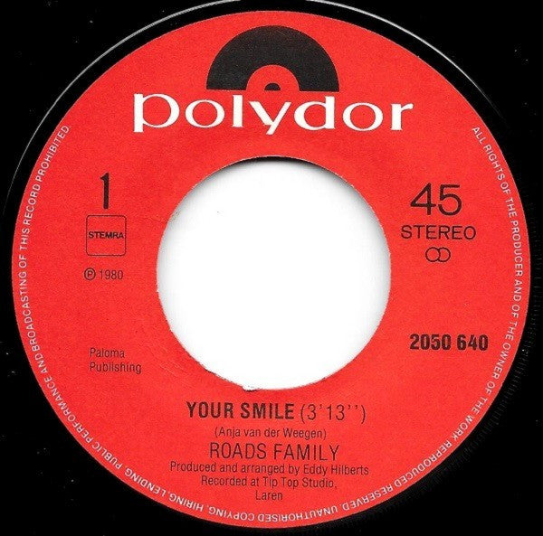 Roads Family : Your Smile (7", Single)