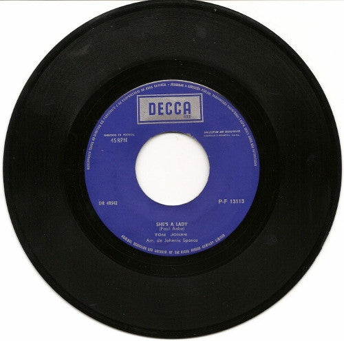 Tom Jones : She's A Lady / My Way (7")