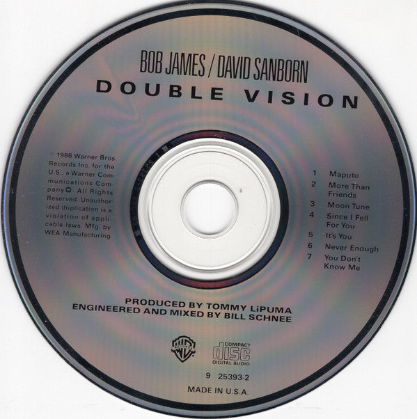 Bob James / David Sanborn : Double Vision (CD, Album)