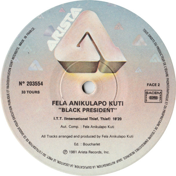 Fela Kuti : Black President (LP, Comp)