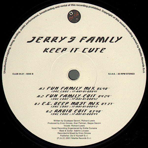 Jerry's Family : Keep It Cute (12")