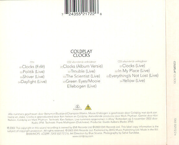 Coldplay : Clocks (CD, Maxi, 1/3)
