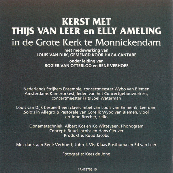 Thijs van Leer En Elly Ameling : In De Grote Kerk Te Monnickendam (CD, Album, RE)