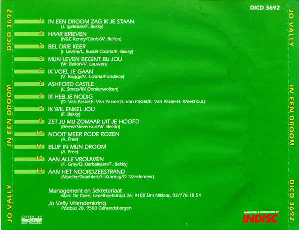 Jo Vally : In Een Droom (CD, Album)