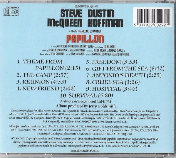 Jerry Goldsmith : Papillon (Original Motion Picture Score) (CD, Album, RE)