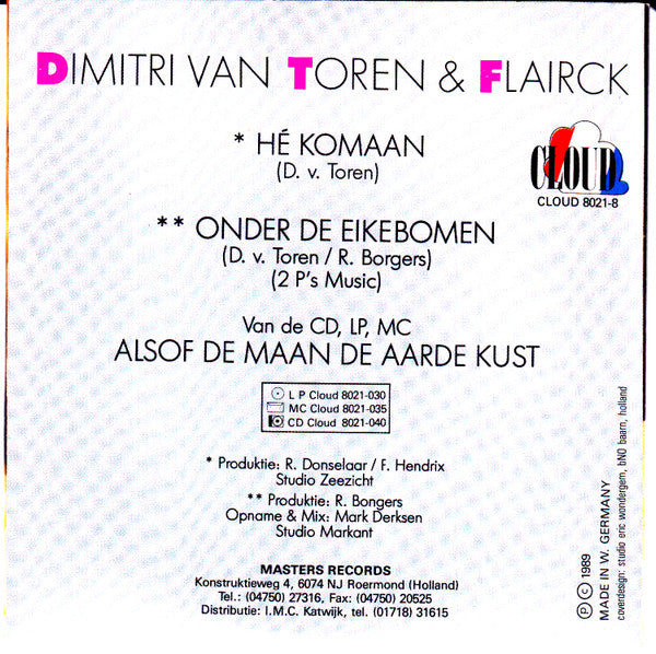 Dimitri Van Toren & Flairck : Hé Komaan (CD, Single)