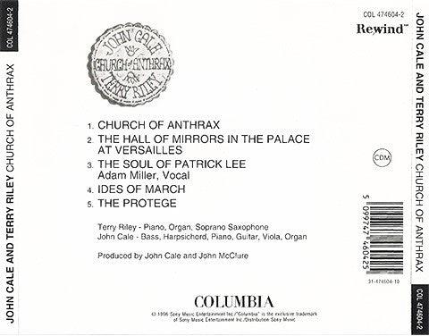 John Cale And Terry Riley : Church Of Anthrax (CD, Album, RE)