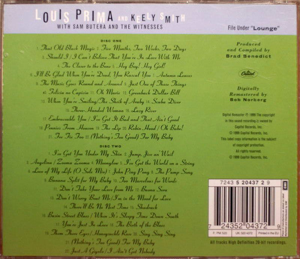 Louis Prima & Keely Smith With Sam Butera And The Witnesses : Ultra-Lounge: Wild, Cool & Swingin' (2xCD, Comp)
