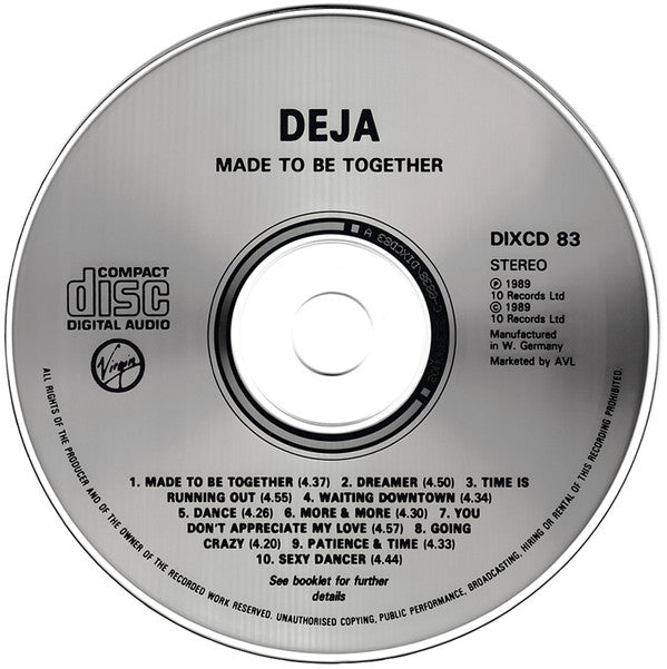 Déjà : Made To Be Together (CD, Album)