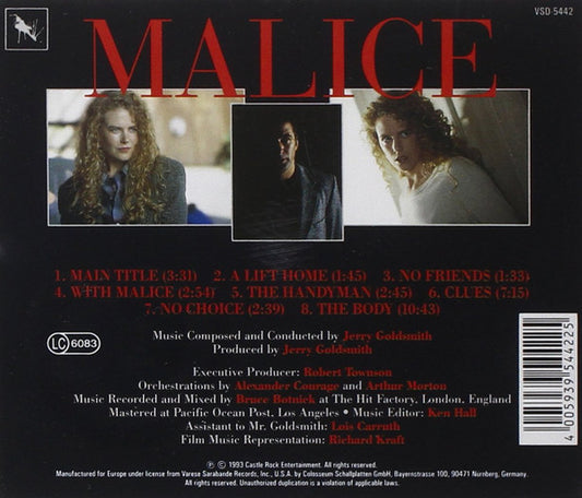 Jerry Goldsmith : Malice (Original Motion Picture Soundtrack) (CD, Album)