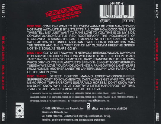 The Rolling Stones : Singles Collection* (The London Years) (3xCD, Comp, RE, RM)