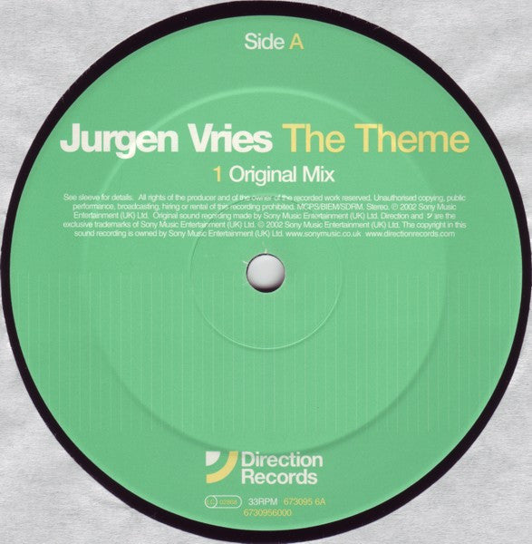 Jurgen Vries : The Theme (12")