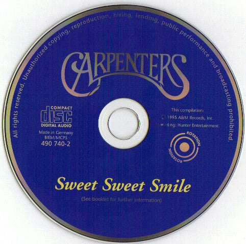 Carpenters : Sweet Sweet Smile (CD, Comp, RE)